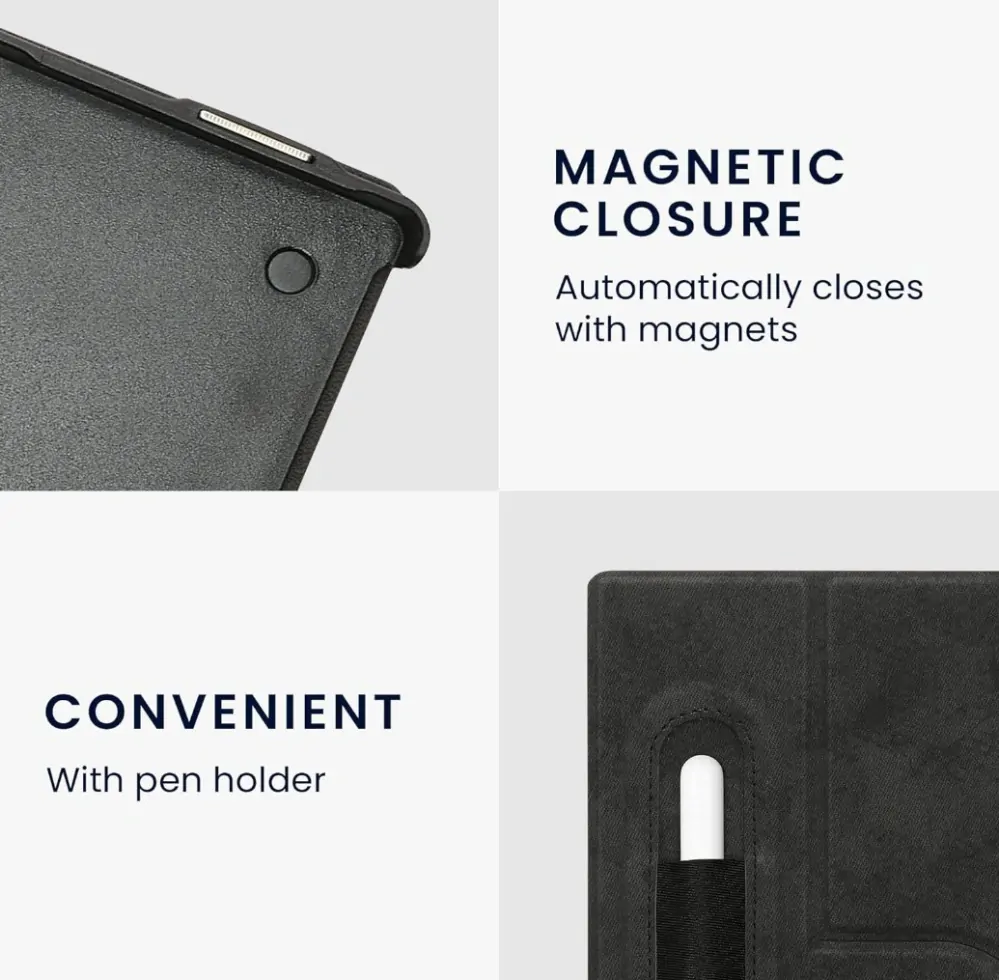 Pouzdro KW Mobile Flip Case KW6030701 - Pouzdro pro ReMarkable 2 (10,3") - černé, magnet, stojánek, AutoSleep