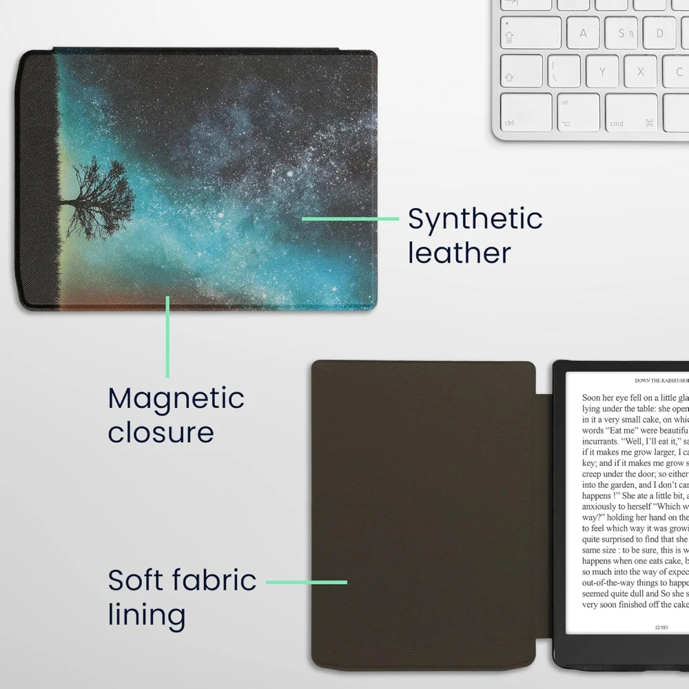 Pouzdro KW Mobile - Cosmic Nature - 23RS006C - pro Pocketbook 743G InkPad 4 / 743K3 Color 3 / 743C Color 2 - vícebarevné