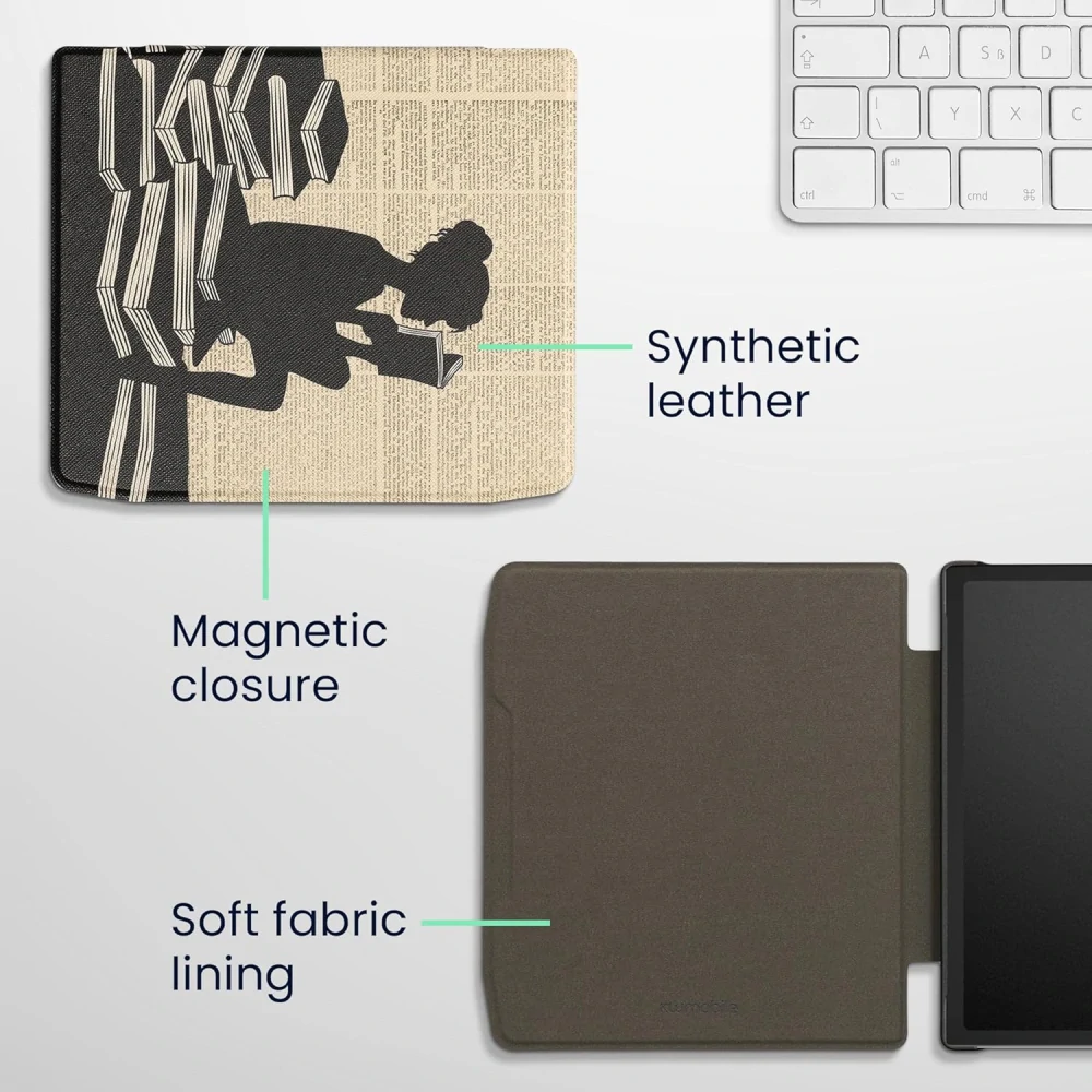 Pouzdro KW Mobile - Girl And Books - 23RT003C - pro Pocketbook 700 Era / 700 Era Color - vícebarevné