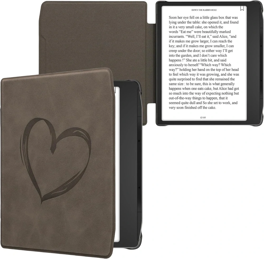 Pouzdro KW Mobile - Brushed Heart - 23RU003C - pro Pocketbook 700 Era / 700 Era Color - šedé