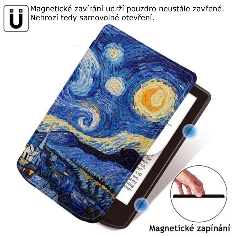 ARMORI TRIMER T032 - pouzdro pro Pocketbook 631 Touch HD - motiv Gogh
