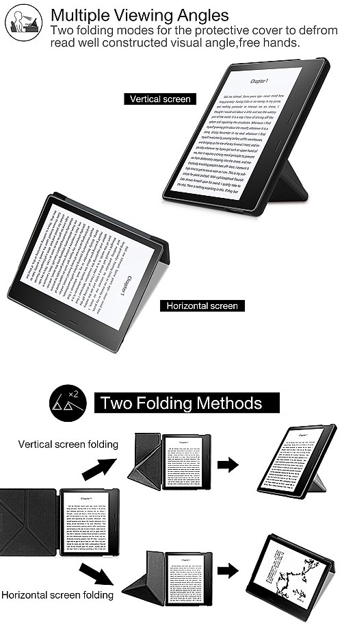 Obal Durable Lock Origami DLO-03 na Amazon Kindle Oasis 2 / 3 - tmavě modré