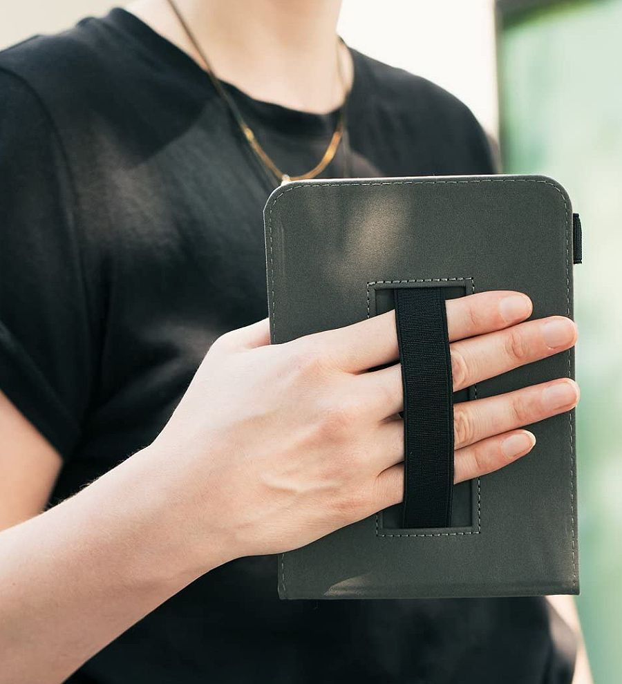 Pouzdro KW Mobile - Case with Strap Stand - KW4728881 - pro Pocketbook 616/617/627/628/632/633 - barva růžová, zlatá