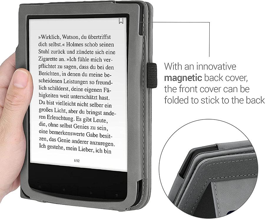 Pouzdro KW Mobile Navigational Compass - KW5481702 - pro Pocketbook 616/617/627/628/632/633 - barva šedá
