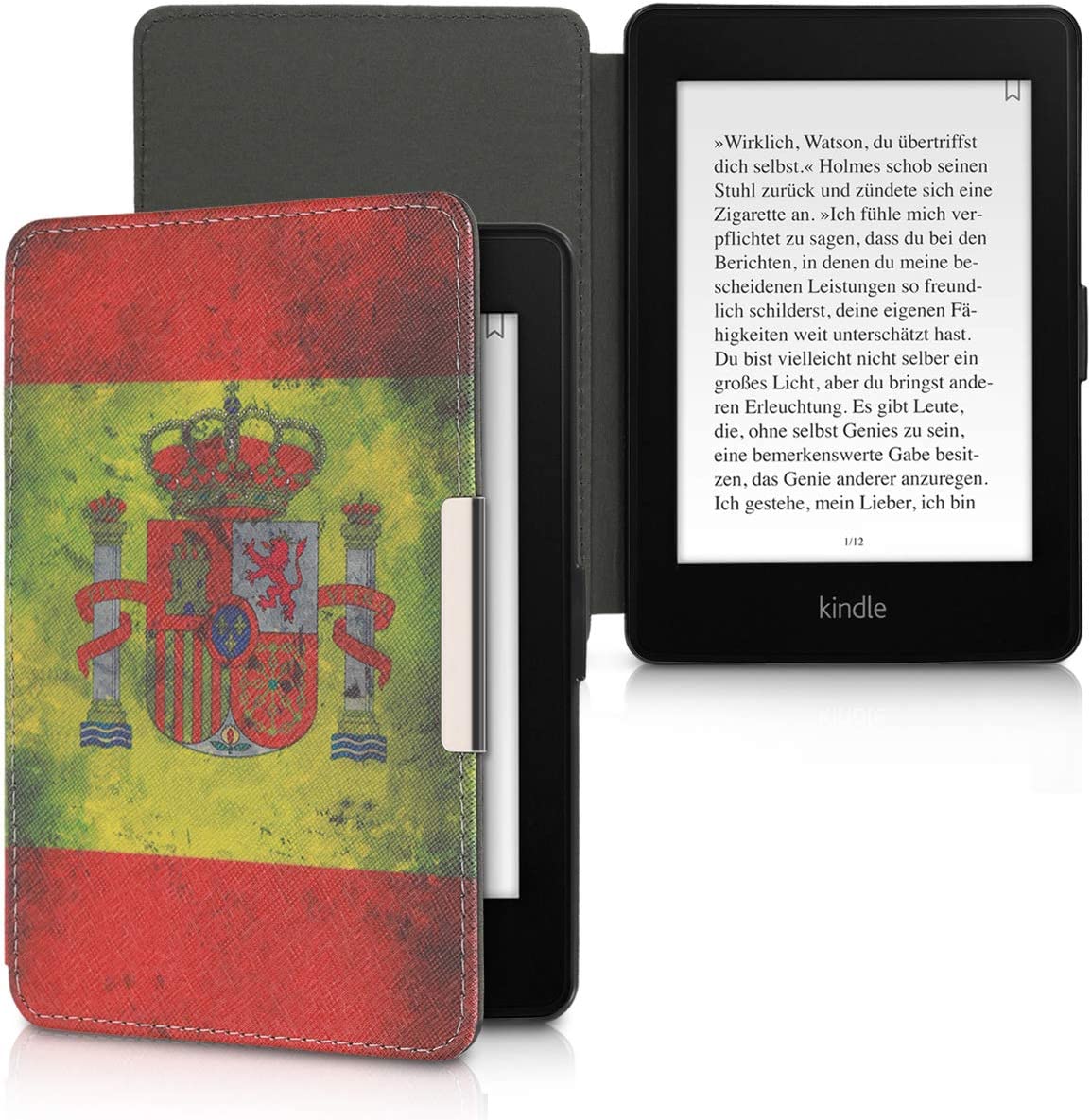 Pouzdro KW Mobile - Retro Flagge Spanien - KW2313538 - pro Amazon Kindle Paperwhite 1/2/3 - vícebarevné