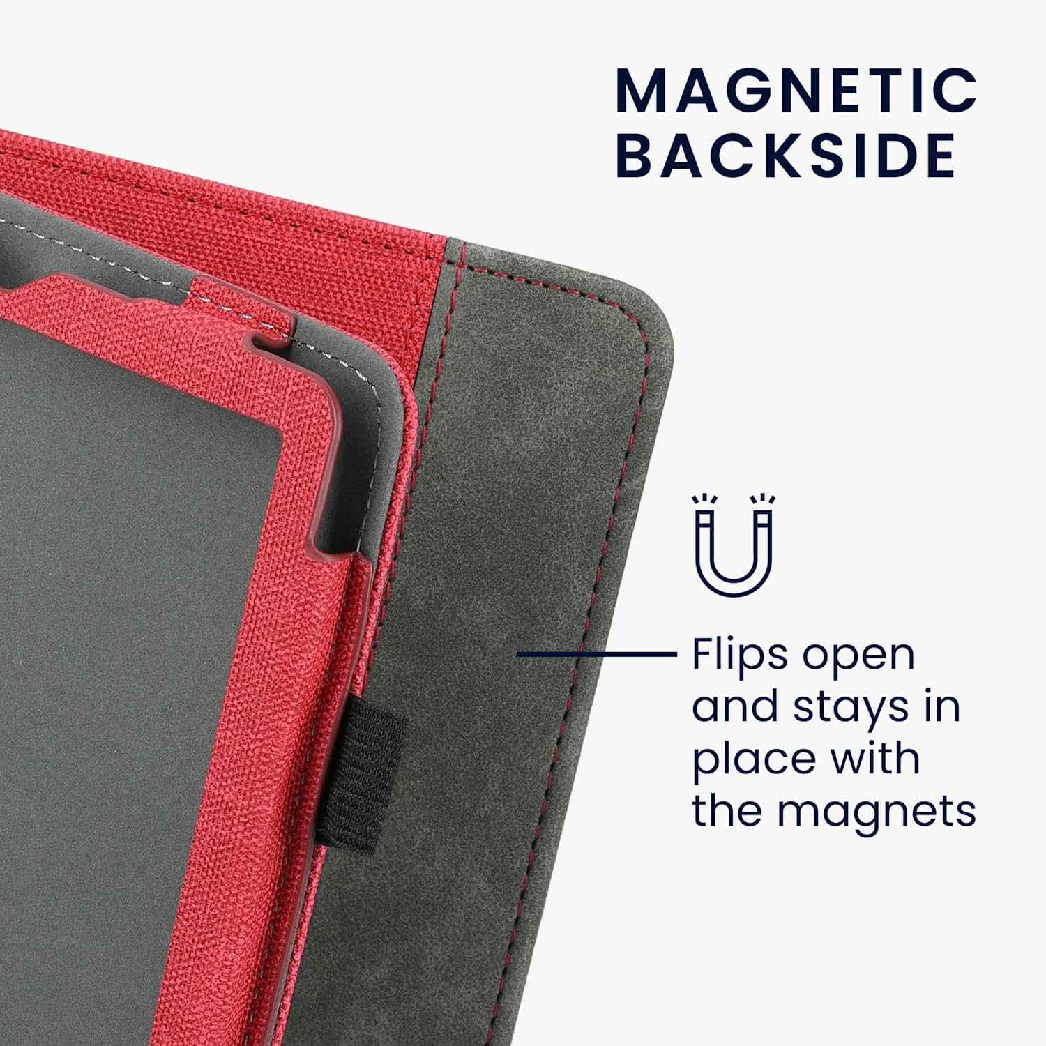 Pouzdro KW Mobile Double Leather - KW5626102 - pro Amazon Kindle Paperwhite 5 (2021) - grey, red