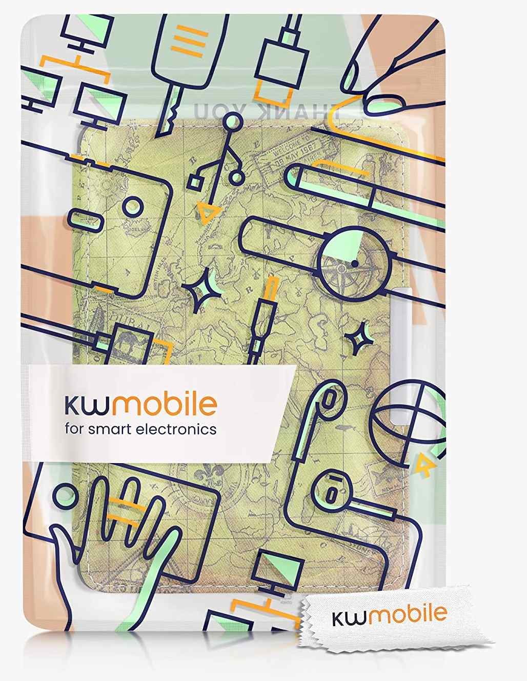 Pouzdro KW Mobile - Ancient World Map - KW4664456 - pro Amazon Kindle Paperwhite 4 (2018) - vícebarevné