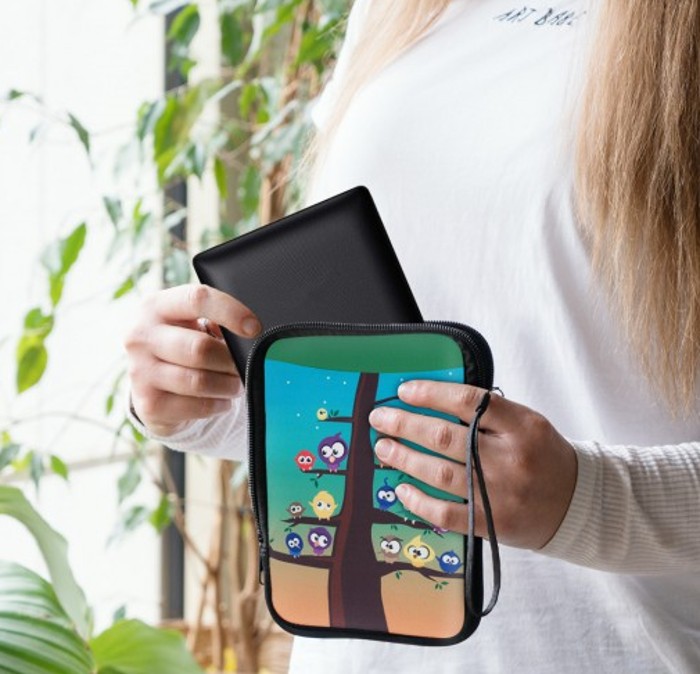 Pouzdro KW Mobile Owls Tree - KW5033502 - Univerzální pouzdro pro čtečky 6" - Owls Tree