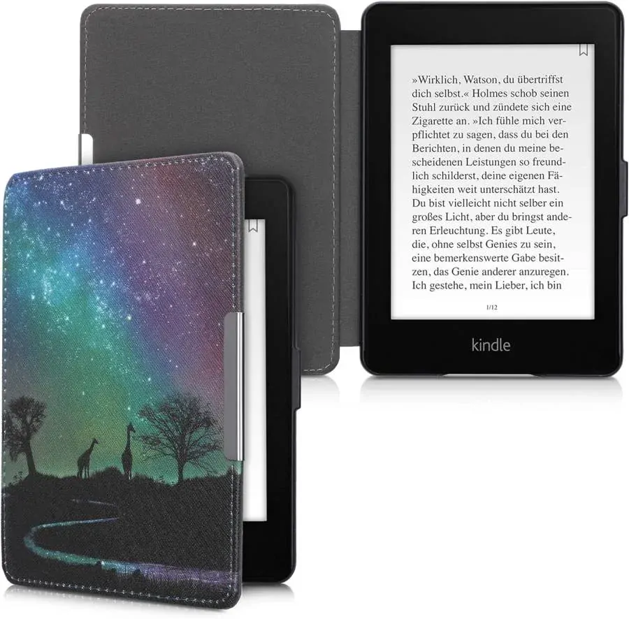 Pouzdro KW Mobile - Starry Giraffes - KW4556927 - pro Amazon Kindle Paperwhite 1/2/3 - vícebarevné