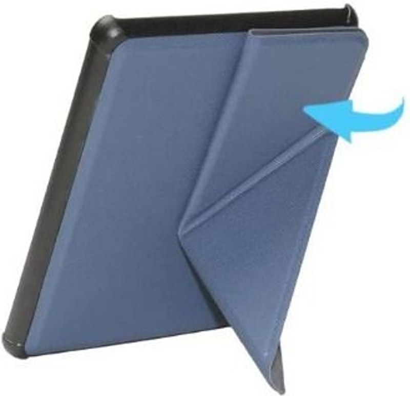 Pouzdro Origami Durable Lock pro Pocketbook 614 / 615 / 624 / 625 / 626 - tmavě modré, stojánek, magnet