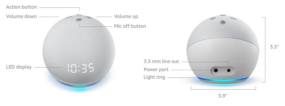 Amazon Echo DOT 4.generace - hlasový asistent - Charcoal (černý)