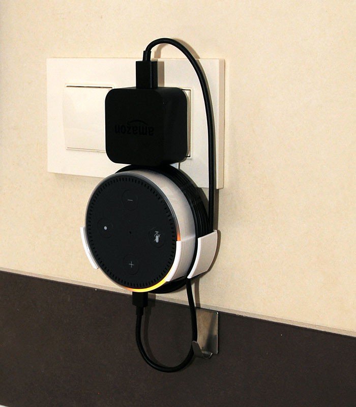 B-SAFE DRŽÁK AMAZON ECHO DOT CHARGER WALL MOUNT, BÍLÝ