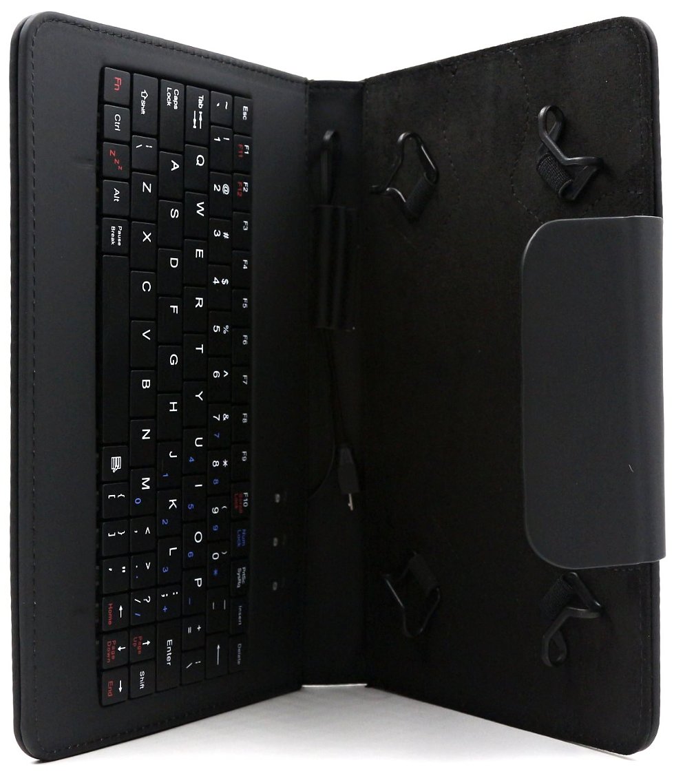 C-TECH PROTECT NUTKC-01 - pouzdro univerzální s klávesnicí pro 7"-7,85" tablety, FlexGrip - černé