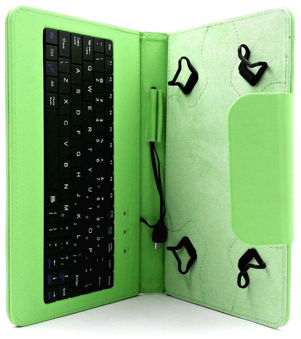 C-TECH PROTECT NUTKC-04G - pouzdro univerzální s klávesnicí pro 9,7"-10,1" tablety, FlexGrip - zelené