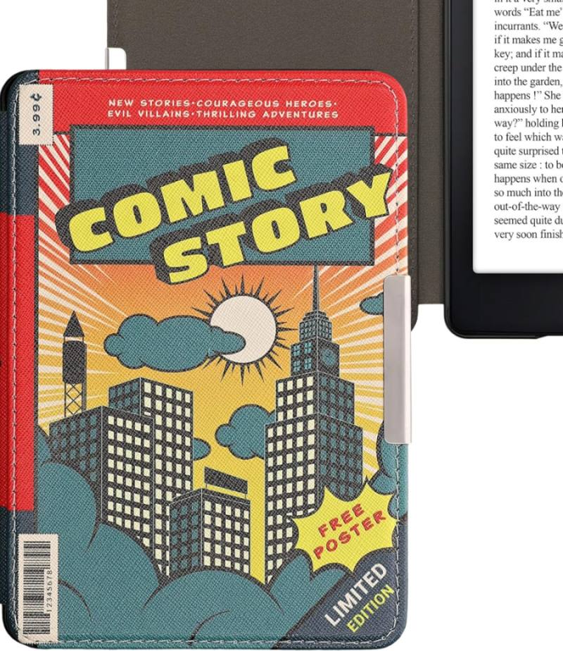 Pouzdro KW Mobile - Comic Story - KW2313642 - pro Amazon Kindle Paperwhite 1/2/3 - vícebarevné