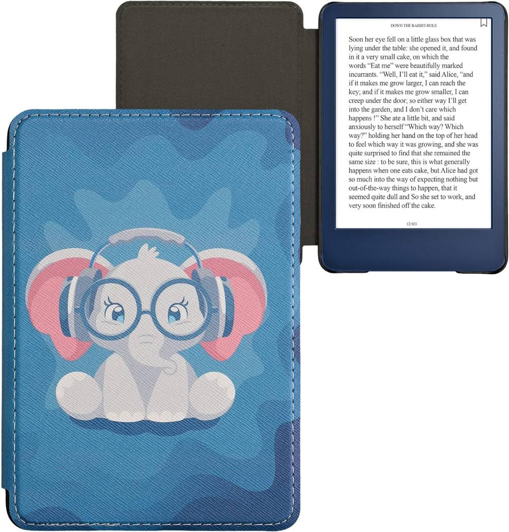 Pouzdro KW Mobile - Cute Elephant - KW5998914 - pro Amazon Kindle 2022 - vícebarevné