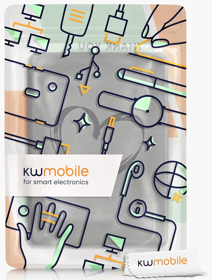 Pouzdro KW Mobile - Suede Brushed Heart - KW5625806 - pro Amazon Kindle Paperwhite 5 (2021) - šedé