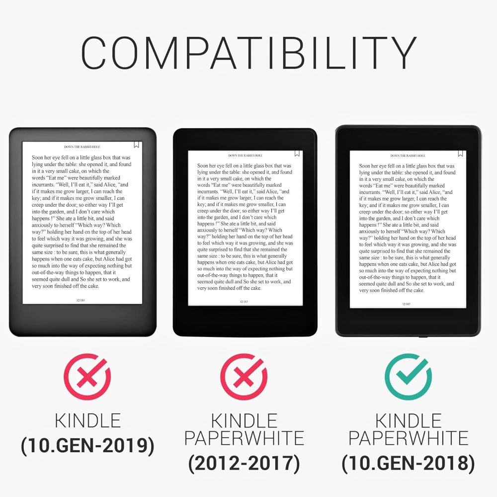 Pouzdro KW Mobile Felt Travel Outline - KW4848909 - pro Amazon Kindle Paperwhite 4 (2018) - černé