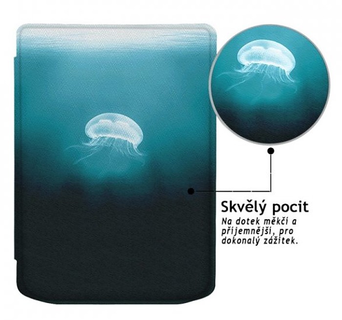 Pouzdro B-SAFE LOCK 3514, obal na Pocketbook 629 Verse / 634 Verse Pro - magnetické zavírání, AutoSleep, motiv Medusa