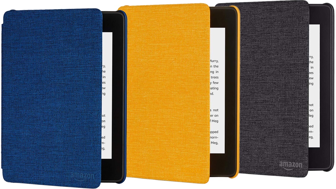 Originální Amazon pouzdro AMW-KP4-YE, PU kůže, vodotěsné - pro Amazon Kindle Paperwhite 4 (2018) - žluté