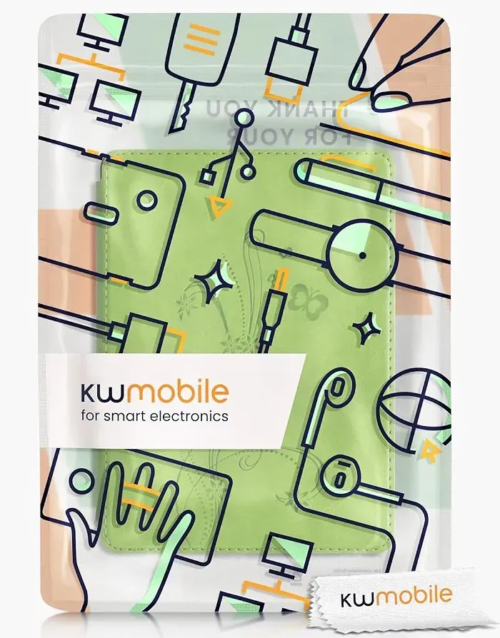 Pouzdro KW Mobile - Butterfly Tendril - KW5625642 - pro Amazon Kindle Paperwhite 5 (2021) - zelené