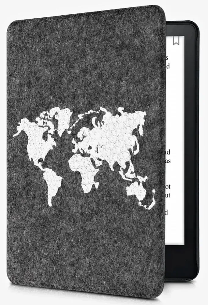 Pouzdro KW Mobile Felt Travel Outline - KW6075201 - pro Amazon Kindle Oasis 2/3 - černé