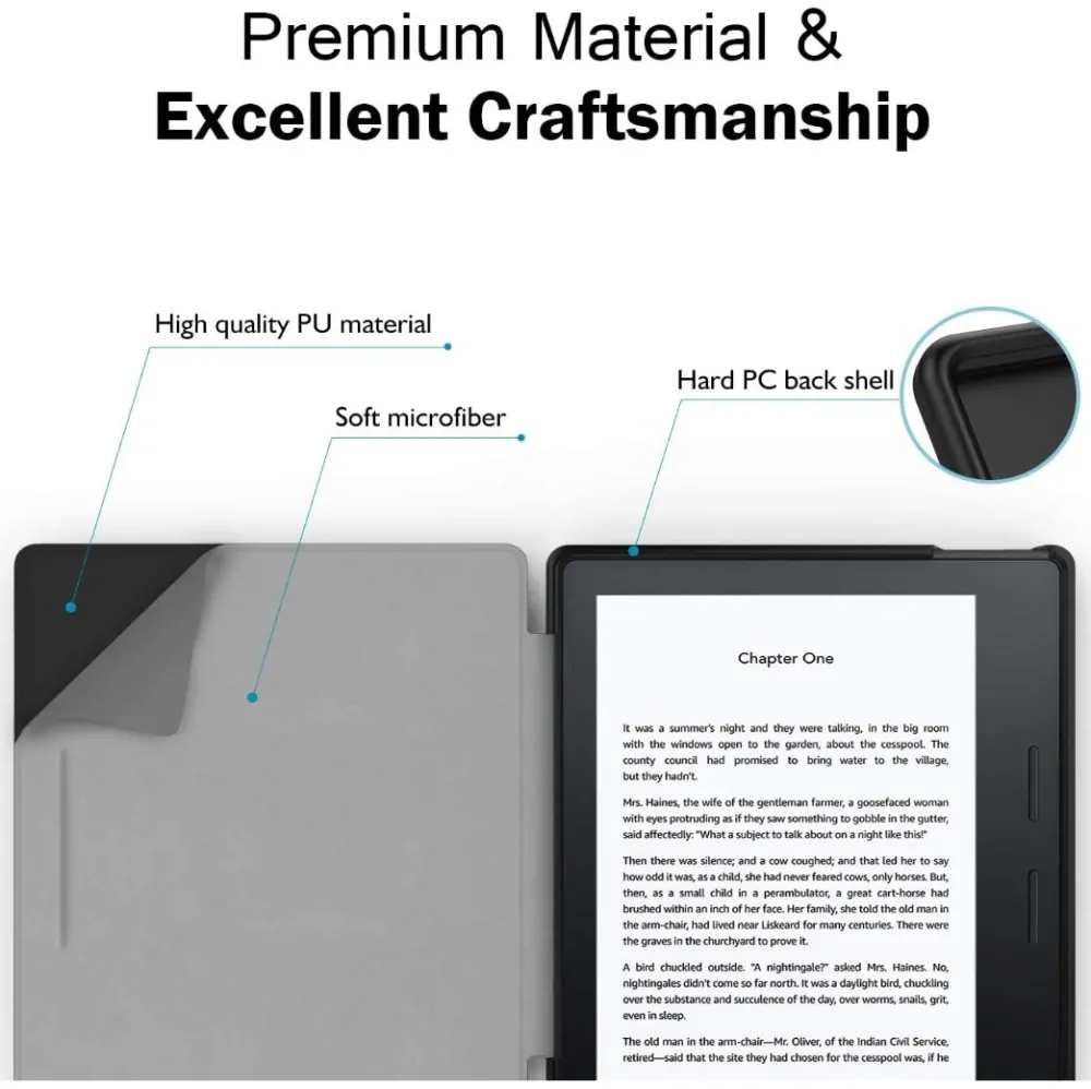 Armori Trimer T154, pouzdro pro Amazon Kindle Oasis 2/3 - magnetické zavírání, AutoSleep, motiv Icy Garden