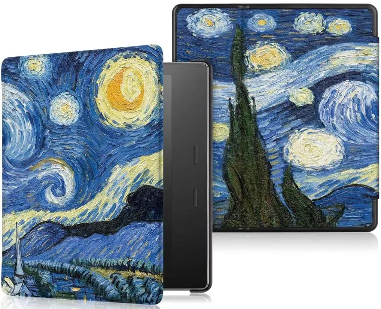 Armori Trimer T157, pouzdro pro Amazon Kindle Oasis 2/3 - magnetické zavírání, AutoSleep, motiv Gogh