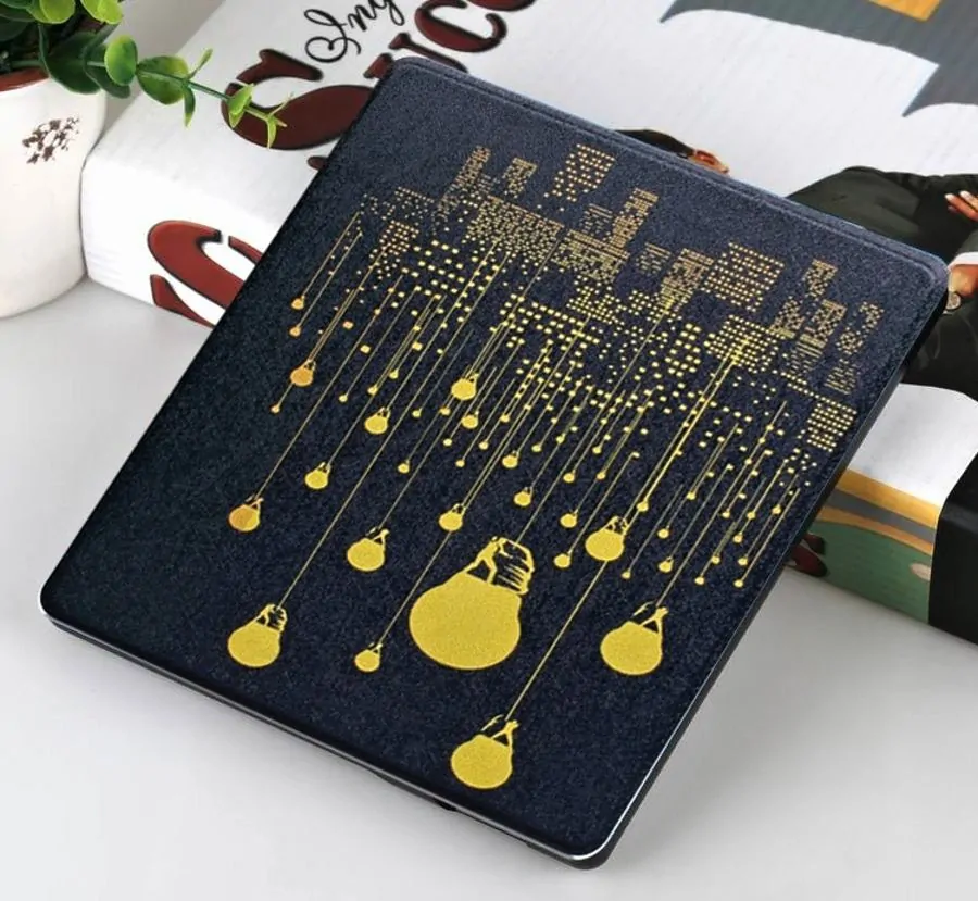 Armori Trimer T160, pouzdro pro Amazon Kindle Oasis 2/3 - magnetické zavírání, AutoSleep, motiv Lights