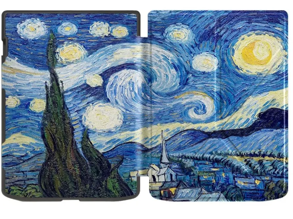 ARMORI STANDER S192, pouzdro se stojánkem Origami pro Pocketbook 743 G/C/K3 (InkPad4, Color 2, Color 3) - motiv Gogh