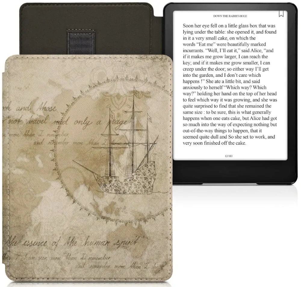 Pouzdro KW Mobile - Travel Vintage - KW5781007 - pro Amazon Kindle Paperwhite 5 (2021) - vícebarevné, kapsa na ruku