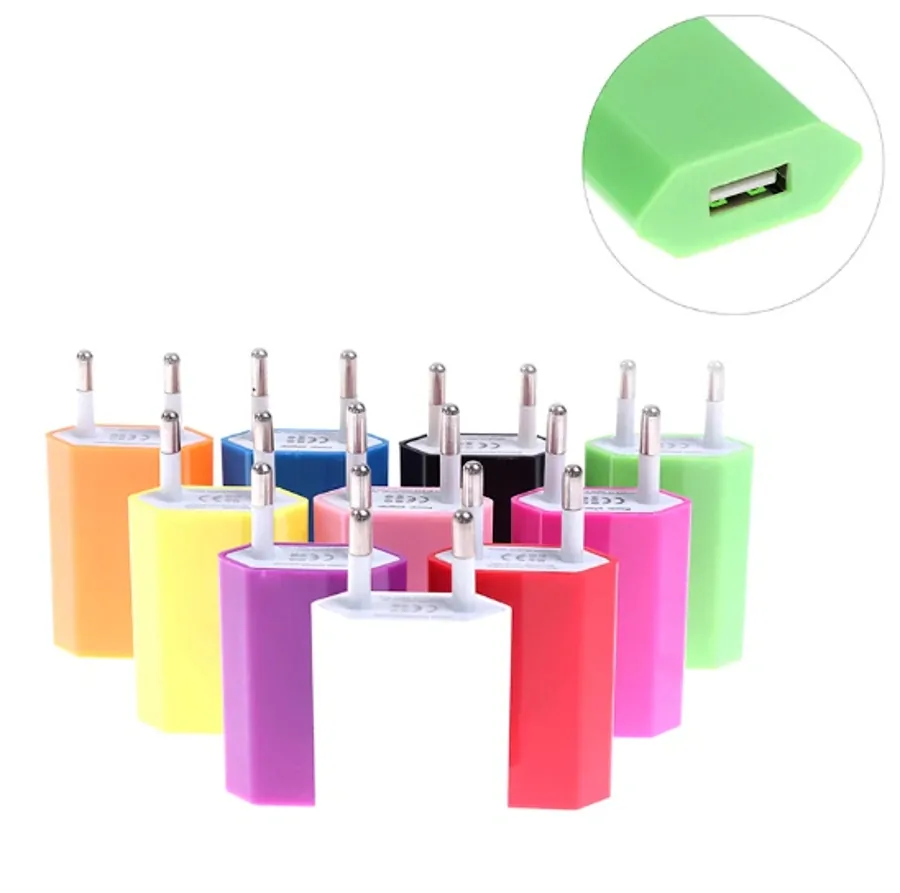 USB síťový adaptér - AR-1003 - Univerzální nabíječka, 5V/1A - světle růžový