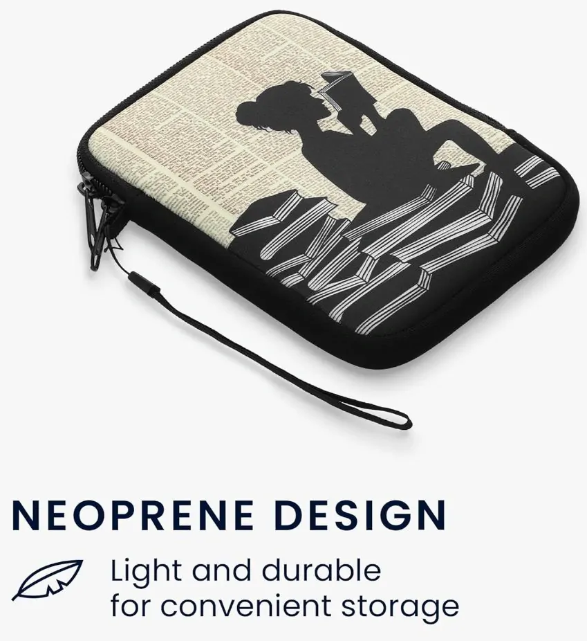 Pouzdro KW Mobile, motiv Girl And Books - KW5033517 - Univerzální pouzdro pro čtečky 6" - vícebarevné