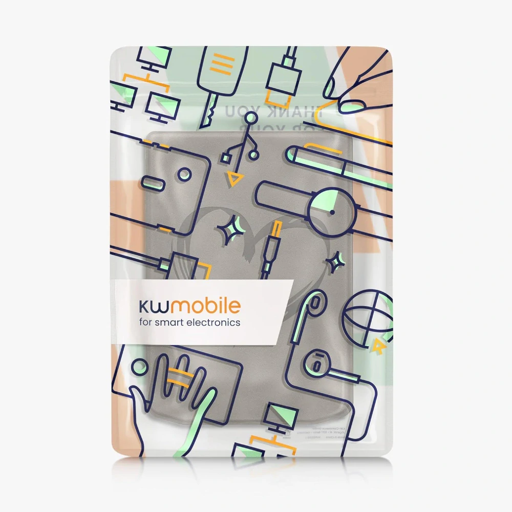 Pouzdro KW Mobile - Brushed Heart - 23SC003C - pro Pocketbook 629 Verse / 634 Verse Pro / Color - šedé