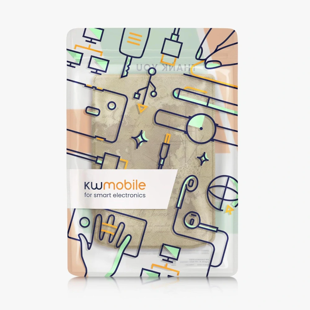 Pouzdro KW Mobile - Travel Vintage - 23RQ008C - pro Pocketbook 629 Verse / 634 Verse Pro / 634 Verse Color - vícebarevné