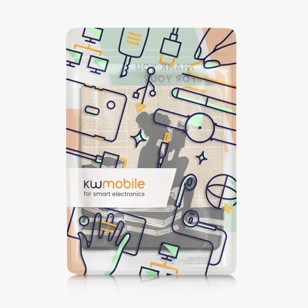 Pouzdro KW Mobile - Girl And Books - 23RT003C - pro Pocketbook 700 Era / 700 Era Color - vícebarevné