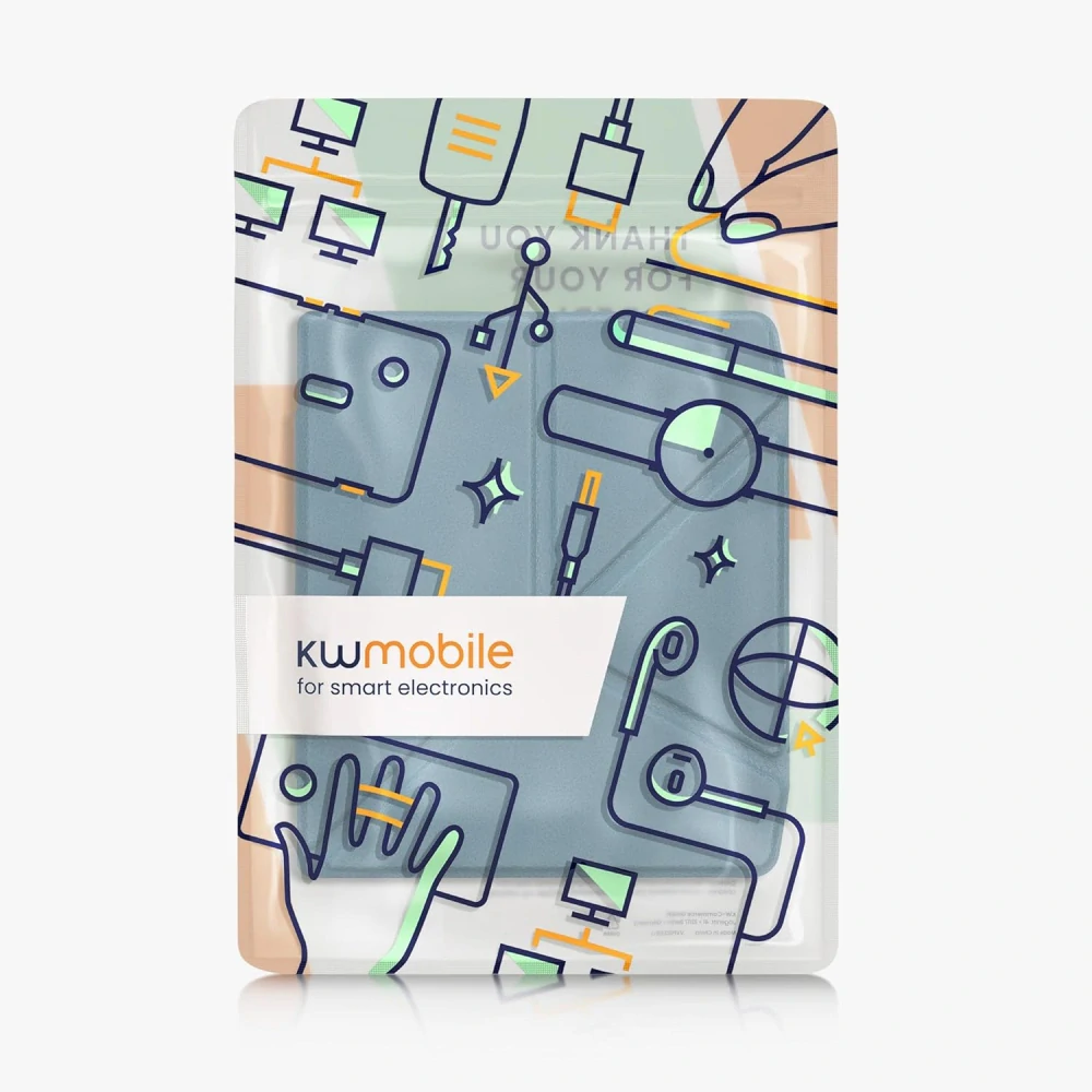 Pouzdro KW Mobile - Origami Petrol - 23RV003C - pro Pocketbook 700 Era / 700 Era Color - modré