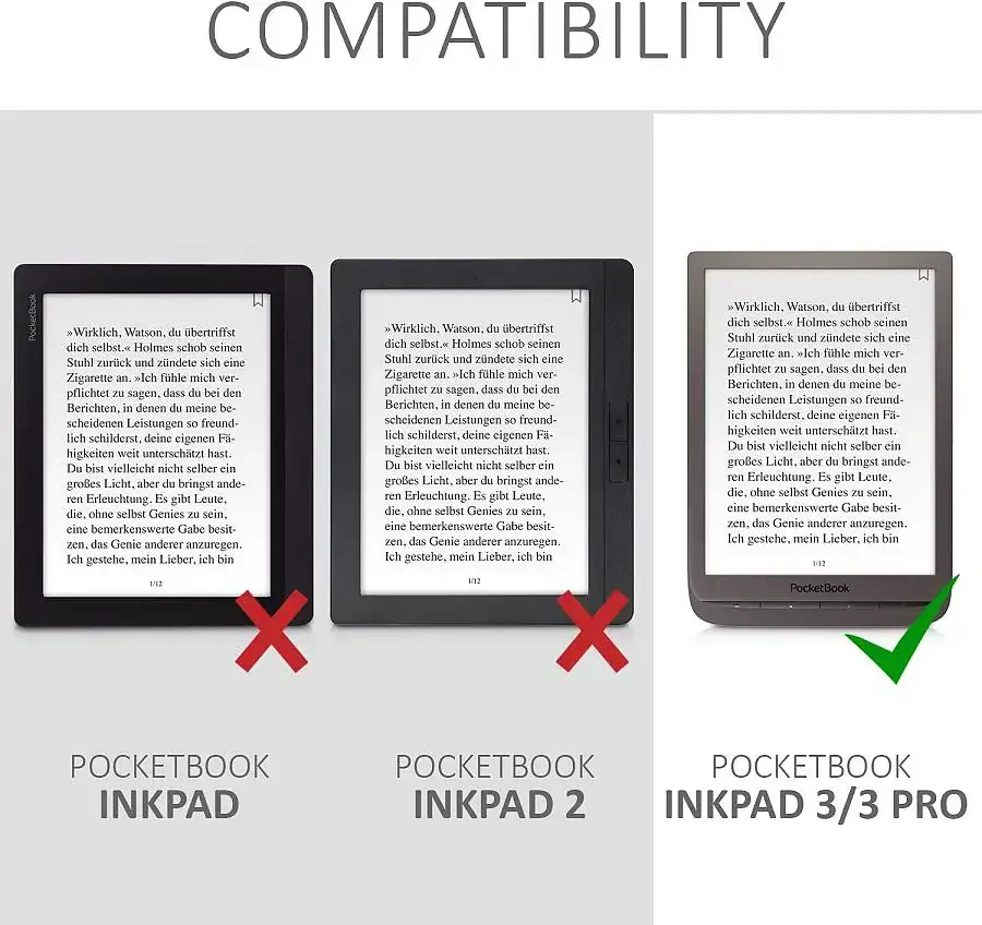 Pouzdro KW Mobile - Fabric Flip - KW4677504 - pro Pocketbook 740/741 - tmavě modré