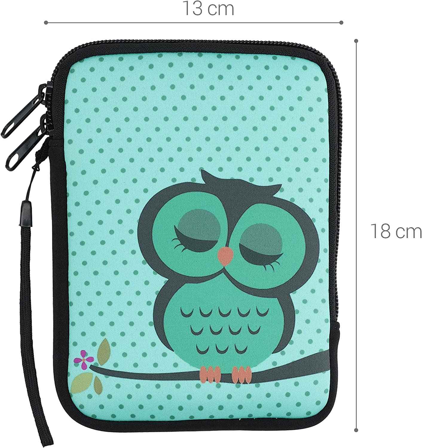 Pouzdro KW Mobile Sleeping Owl - KW5033510 - Univerzální pouzdro pro čtečky 6" - tyrkysové