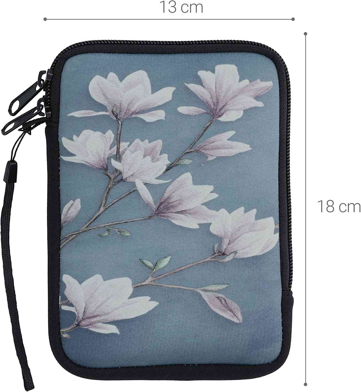 Pouzdro KW Mobile Magnolias - KW5033508 - Univerzální pouzdro pro čtečky 6" - modré, bílé