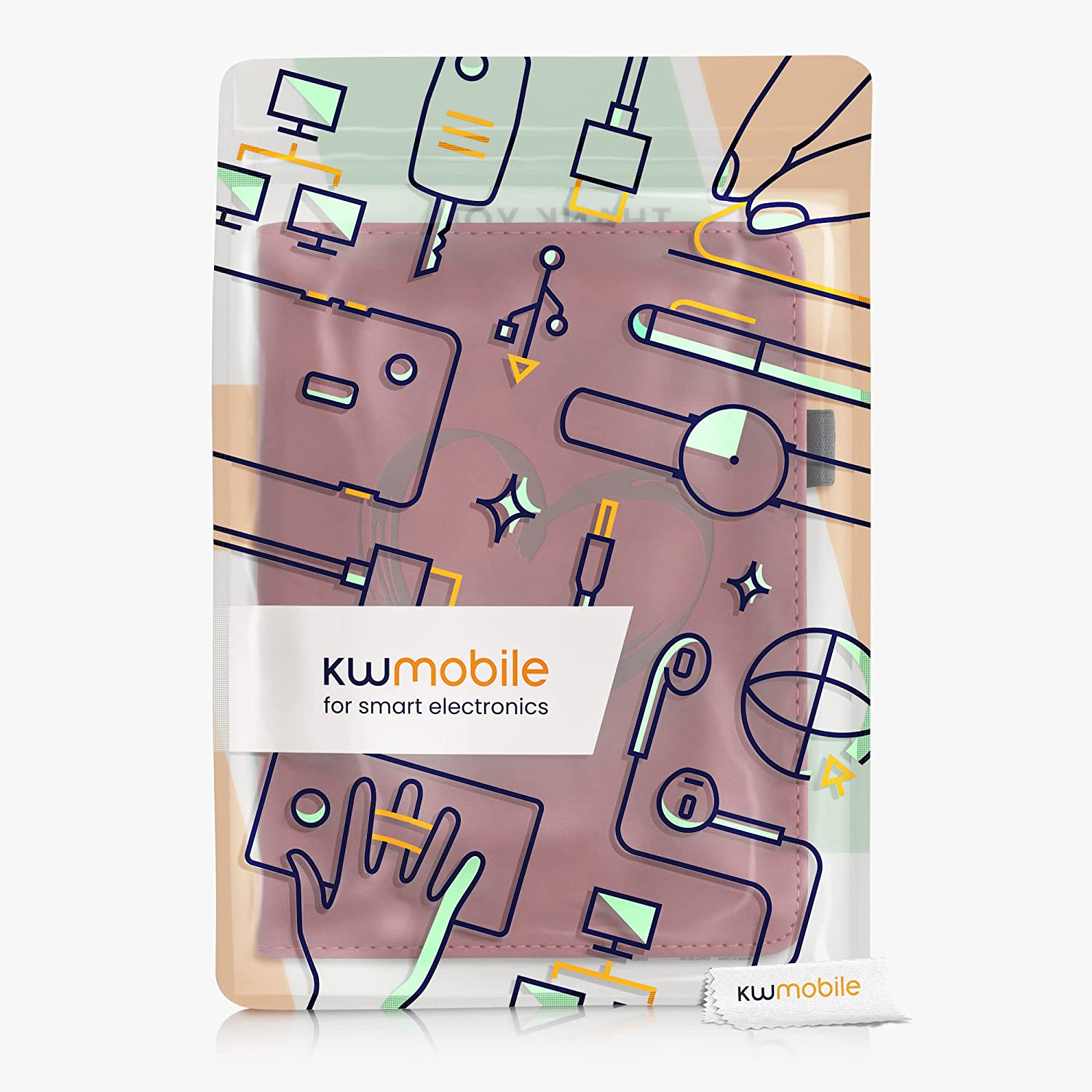 Pouzdro KW Mobile - Nubuck Brushed Heart - KW5626202 - pro Amazon Kindle Paperwhite 5 (2021) - Dark Red