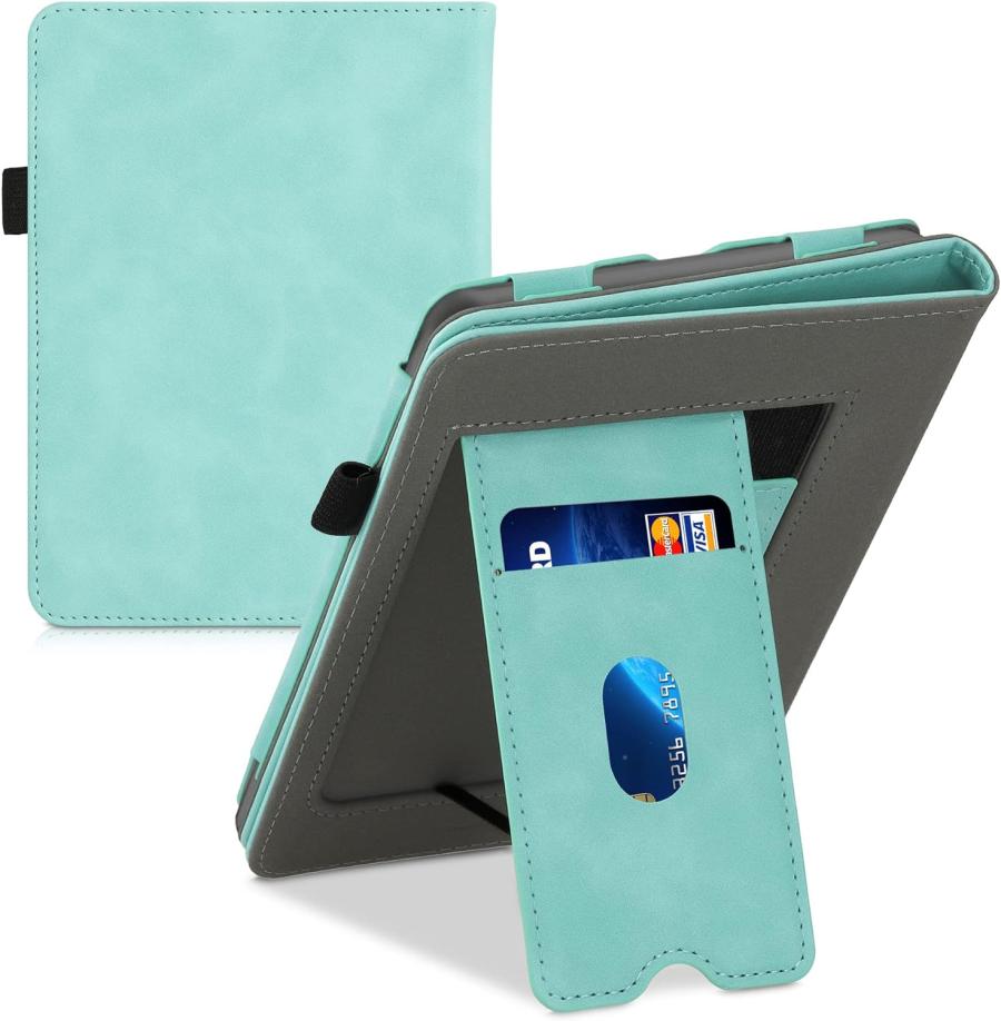 Pouzdro KW Mobile - Nubuck Mint - KW5761971 - pro Amazon Kindle Paperwhite 5 (2021) - tyrkysové