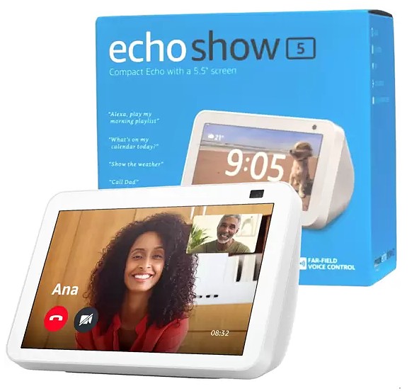 AMAZON ECHO SHOW 5 (2023, 3.GEN) - hlasový asistent s displejem 5,5" - bílý