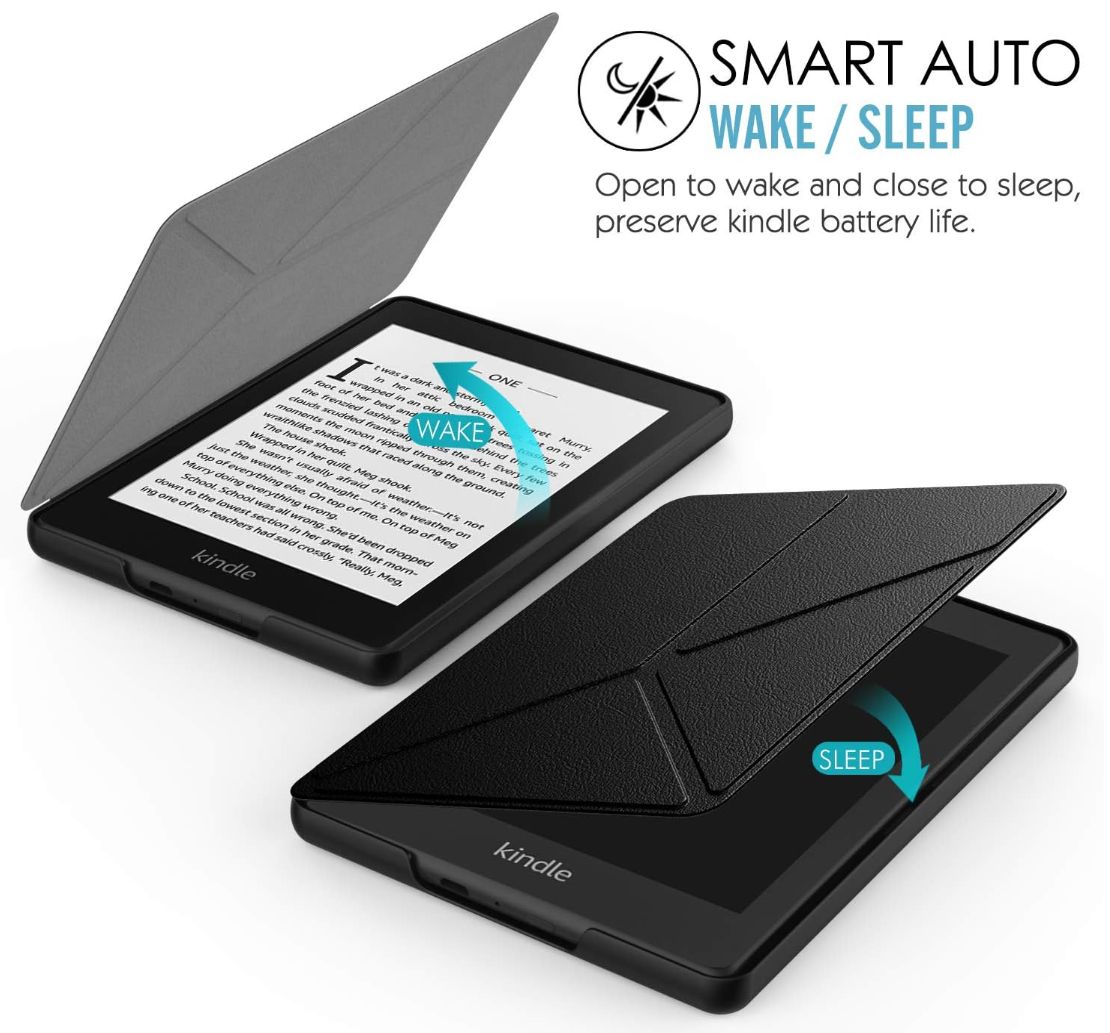 Origami Durable Lock OR42 - pouzdro pro Amazon Kindle Paperwhite 1 / 2 / 3, magnet, stojánek - černé