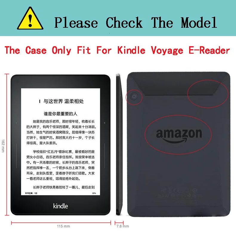 Durable Lock Fabric F-1241 - pro Amazon Kindle Voyage - černé