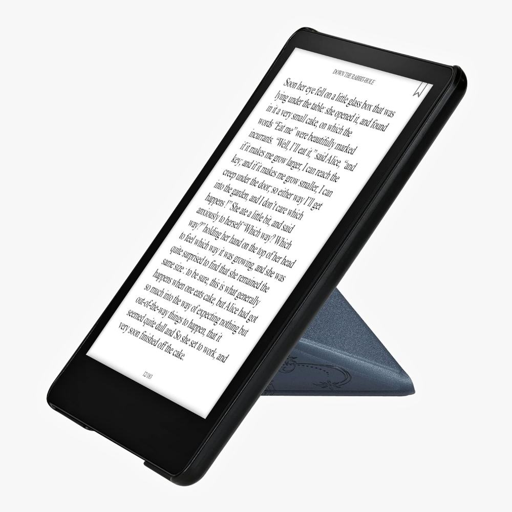 Pouzdro KW Mobile - Origami Butterfly Tendril - KW5776406 - pro Amazon Kindle Paperwhite 5 (2021) - tmavě modré