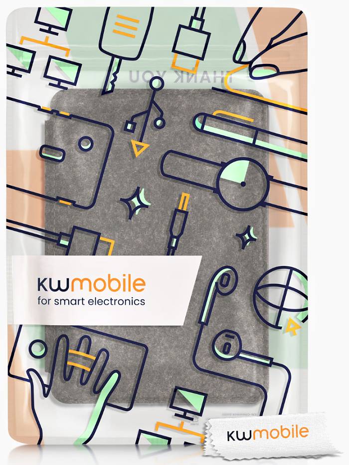 Pouzdro KW Mobile Felt Fabric Grey - KW5999519 - pro Amazon Kindle 2022 - šedé