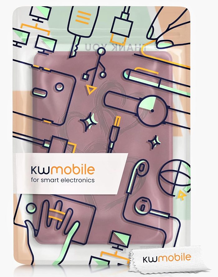 Pouzdro KW Mobile - Brushed Heart Abstract -  KW5625715 - pro Amazon Kindle Paperwhite 5 (2021) - červené