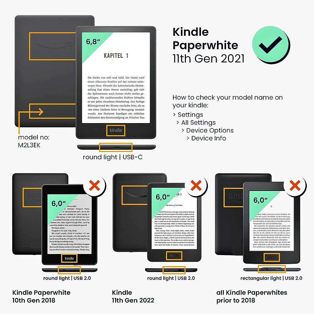 Pouzdro KW Mobile Felt Brushed Heart - KW5625802 - pro Amazon Kindle Paperwhite 5 (2021) - hnědé