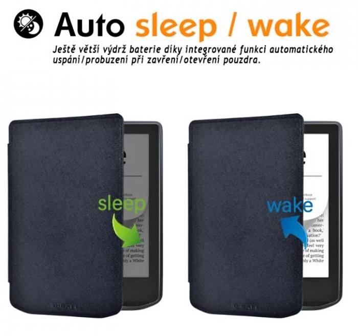 Pouzdro B-SAFE LOCK 3507, obal na Pocketbook 629 Verse / 634 Verse Pro - magnetické zavírání, AutoSleep, tmavě modré